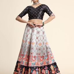 Kaizen TEXO FAB Printed Semi-Stitched Lehenga & Blouse With Dupatta image 2
