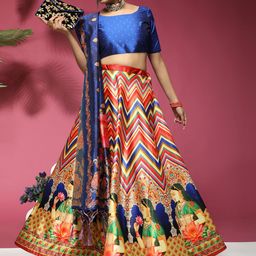 Kaizen TEXO FAB Printed Semi-Stitched Lehenga & Blouse With Dupatta image 3