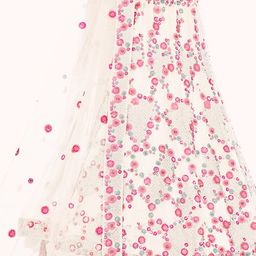 Fusionic Embroidered Net Semi-Stitched Lehenga & Unstitched Blouse With Dupatta image 5