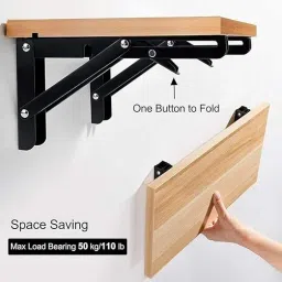 rh mall Shelfbrackets_2 12, Folding Shelf Bracket 12 Inch, 2 Pcs Shelf Bracket image 3