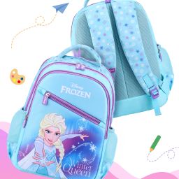 Disney Frozen Winter Queen School Backpack for Girls|Lightweight, Multi-Pocket & Waterproof School Bag-image-5