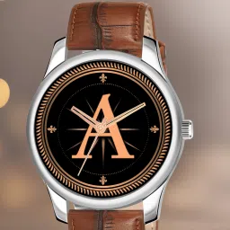 Alpha Heritage Collection A Brown Strap Watch for Man & Boys Analog Watch - For Men ALPHA-A-NEWAVO-SIL-DBRW-1-picture-39