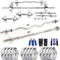 10 kg Steel Plates (2.5Kgx4Pc) 3FT Curl & 3FT Straight 25mm Star Rods Full Combo Home Gym Combo-44