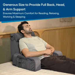 hospikart Reading Pillow with Arm Support & Headrest, Wedge Pillow for Bed, HR Foam Bed Foam Solid Body Pillow Pack of 1 image 4