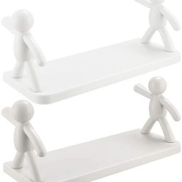 Self Adhesive Multi-Purpose Wall Hanging Humanoid floating Shelf 1.1041 Plastic Wall Shelf-13