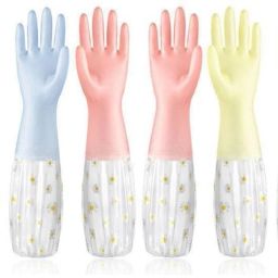Waterproof Flocked Liner Dish Washing Gloves for Kitchen Wet and Dry Glove Set-image-75