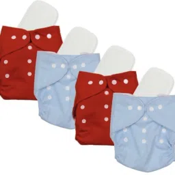Premium reusable and washable cloth diaper (4 Diaper+ 4 Insert) - S - M-picture-19