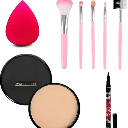 grasp Makeup combo set of Compact, Puff, Yanqina, Makeup brushes-23