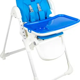 Ultra Baby High Chair 7 Height Adjustment Levels 3 Folding & Feeding Tray (Blue)-16