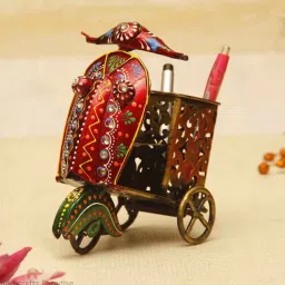 handicrafts paradise Scooter Multicolour Iron Pen Stand-picture-20