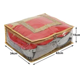 Kuber Industries Gold-Coloured & Transparent Solid Multi-Utility Organiser image 2