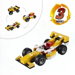 md toy villa 3in1 architect series (super racer) car blocks set 121+ pcs educational blocks image 2