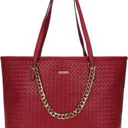 Red Women Shoulder Bag - Extra Large Textured-image-95