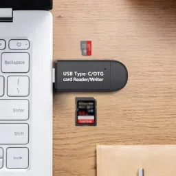 TECHGEAR Card Reader USB 2.0 Type C Micro SD TF OTG Smart Memory Adapter Laptop Computer Card Reader image 3