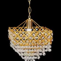 prop it up CRYSTAL BIG K-9 CEILING HANGING/PENDANT LIGHT GOLDEN CLASSICAL DESIGN SQUARE 10" Chandelier Ceiling Lamp-picture-24