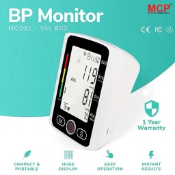 MCP Healthcare MCP-3-COLOR BACKLIGHT Digital BP Monitor Arm Cuff" is a medical device designed for measuring BP Bp Monitor image 2