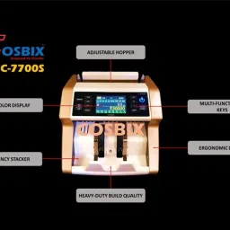 COSBIX C-7700S Multi-Mode Automatic Mixed Value Currency Counter / Smart Fake Detection Note Counting Machine image 2