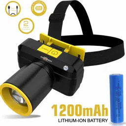 pick ur needs Rechargeable Emergency 100W Laser Headlamp 3 LED Mode Zoomable 1200mAh Battery Torch-picture-3