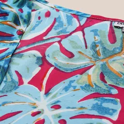 DEEBACO Plus Size Printed Open-Front Shrug & Shorts Co-Ords image 4