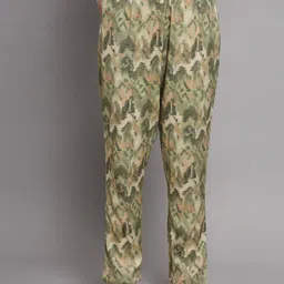 Suktam Trendz Abstract Printed Spread Collar High-Low Hem Tunic With Trousers image 3