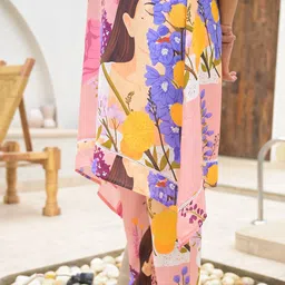 Divena Digital Graphic Printed Muslin Tunic With Trouser image 5