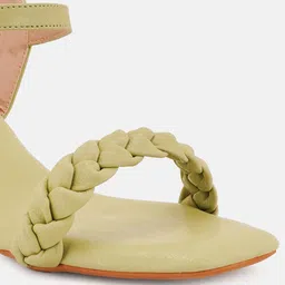 Mast & Harbour Textured Open Toe Block Heels image 2