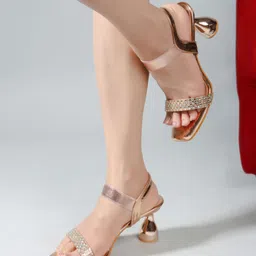 Carlton London Embellished Open Toe Block Heels image 3