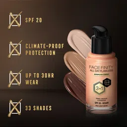 Max Factor Facefinity SPF20 All Day Flawless 3-In-1 Foundation 30ml - Light Beige N32 image 4