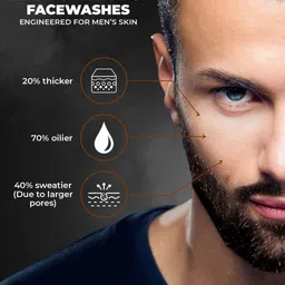 BEARDO De-Tan Face Wash With Coffee Detox 100ml & 3-In-1 Activated Charcoal Facewash 100ml image 4