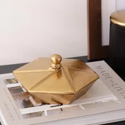 de maison decor Keepsake Box In Gold Finish-picture-42