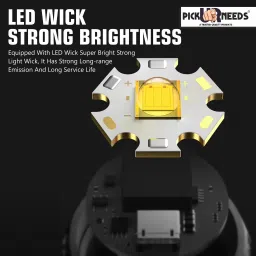 daily needs shop Zoomable Mini Pocket Torch With Strong Brightness 3 Mode Light + Side COB LED 3 hrs Torch Emergency Light image 4