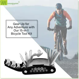 Manogyam Multi-Functional 15-In-1 Bicycle Repair Tool Kit Portable Foldable Multi Tool image 5