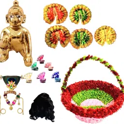 2 No. Size Laddu Gopal For Temple,3 Inch ,full combo Decorative Showpiece - 10 cm-image-33