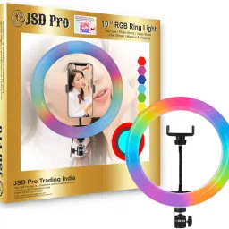 JSD PRO - Smartphone Compatible - RGB - Multicolor- 10 inches Ring Light/ Flash-picture-25