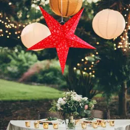 Paper Star Hanging Lantern_Red_AZ40pack of 1 Red Paper Hanging Lantern-33