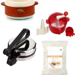 Free Wheat Flour In this Combo Pack Non Stick Electric GP-9 Roti and Khakra Maker-image-45