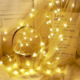 16 LEDs 0.81 m Yellow Steady Star Rice Lights-15