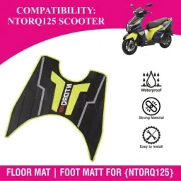 Ntorq Foot Mat Rubber Foot Mat Compatible for Ntorq 125 (1 PC, Soft Rubber TVS Ntorq 125 Two Wheeler Mat-image-31