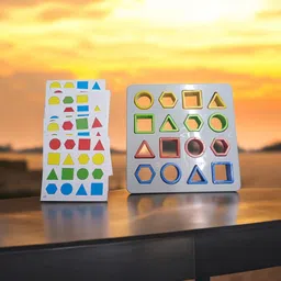 bhvmey Square Grey Puzzle Montessori Toy for Kids with Fun Activity Cards-picture-49