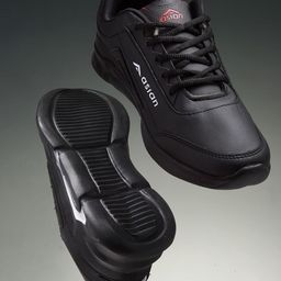 ASIAN Men Black Running Non-Marking Shoes-36
