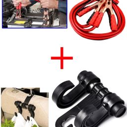 Booster Cables 7.5Feet, Car Double Hook Headrest Luggage Holder Combo-image-69