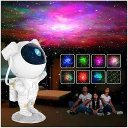 Jaaro Starry Night Astronaut Projector for Kids – Adjustable Projection & Timing (50 lm / Wireless / Remote Controller) Portable Projector image 2
