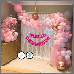 Solid Balloon Decoration Combo Kit With Banner Pack 52 Birthday Decoration Items Balloon-image-24