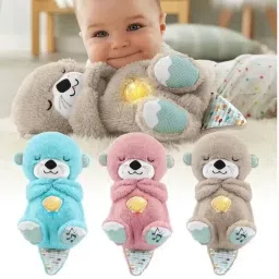 Breathing Motion Infant Toys for Newborns, Soft Breathing Stitch Teddy Bear-image-4
