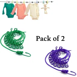 Cloth Drying Rope | Portable Travel Clothesline | Retractable (PACK of 2) Nylon, Stainless Steel Retractable Clothesline-image-84