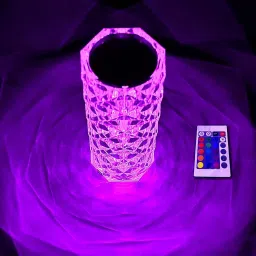 ratixes Crystal Lamp,Touch Control Rose Lamp, Table Lamp with 16 RGB Color Changing, Table Lamp image 2