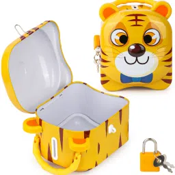 Money Bank Piggy Bank Metal Body Money Saving with Lock N Key Secure Money Coin Bank-image-33
