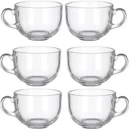 (Pack of 6) Pack of 6 Glass Transparent clear 150 ml tea and coffee cup set of 6 (Clear) Glass Set Water/Juice Glass-3