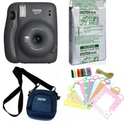 FUJIFILM Instax Mini 11 Instant Camera Mini 11 Instant Camera with 10 sheets film roll + camera case + bunting2 Instant Camera-image-59