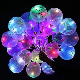 party midlinkerz Solid LED Balloons with Colour Changing Luminous Flashing Light Balloon image 3